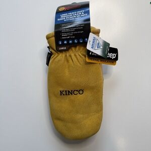 KINCO Lined Heavy-Duty Grain & Suede Pigskin Leather Ski Snow Utility Mitt Large